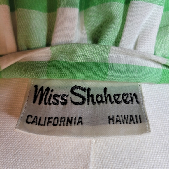 Vintage 1970s Miss Shaheen Green  Long Maxi Skirt with Butterfly Print Size 8 - Picture 6 of 16